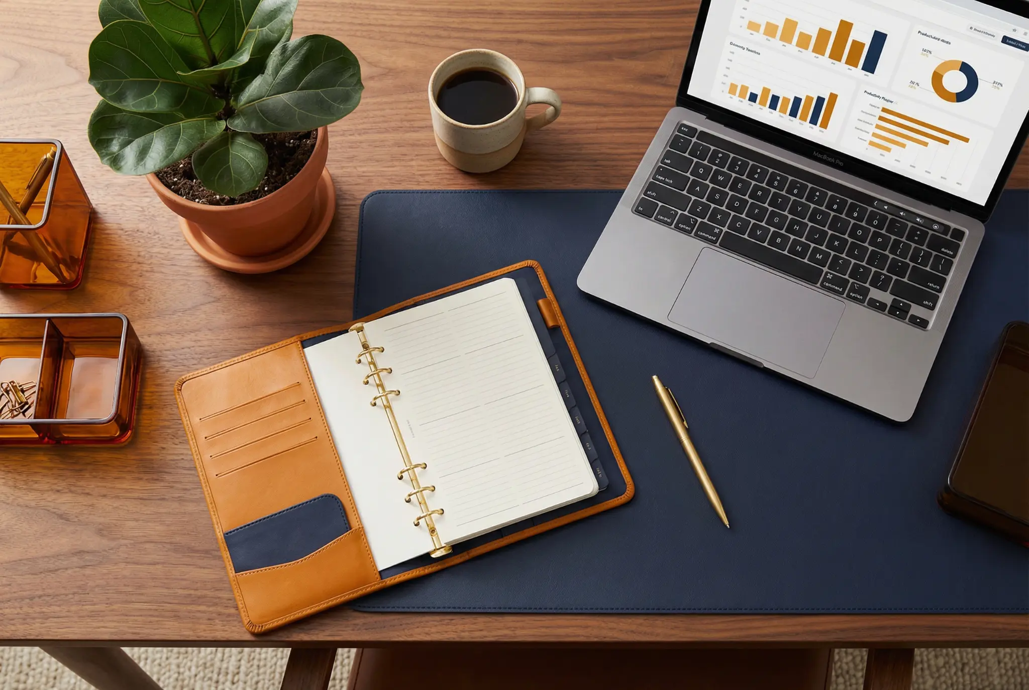 Dirigeant organisé et serein — gestion du temps et productivité exécutive